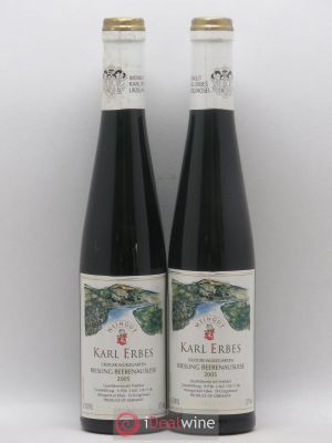 Allemagne Mosel-Saar Ürziger Würzgarten Riesling Beerenauslese Weingut Karl Erbes 2005 - Lot de 2 Demi-bouteilles