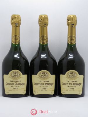 Comtes de Champagne Champagne Taittinger  1988 - Lot of 3 Bottles