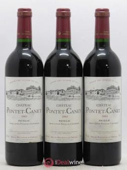 Château Pontet Canet 5ème Grand Cru Classé  2003 - Lot de 3 Bouteilles