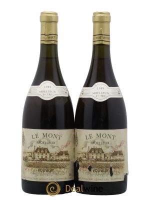 Vouvray Le Mont Moelleux 1ère Trie Domaine Huet  1989 - Lot of 2 Bottles
