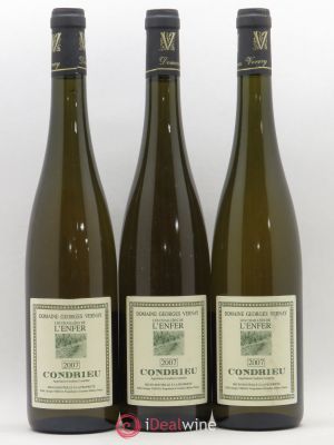 Condrieu Les Chaillées de l'Enfer Georges Vernay  2007 - Lot of 3 Bottles