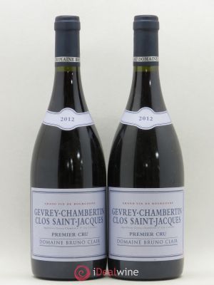 Gevrey-Chambertin 1er Cru Clos Saint-Jacques Bruno Clair (Domaine)  2012 - Lot of 2 Bottles