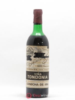 Rioja DOCa Vina Tondonia Reserva R. Lopez de Heredia  1954 - Lot de 1 Bouteille