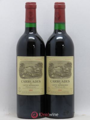 Carruades de Lafite Rothschild Second vin  1982 - Lot de 2 Bouteilles