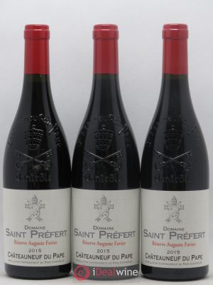 Châteauneuf-du-Pape Réserve Auguste Favier Isabel Ferrando  2015 - Lot of 3 Bottles