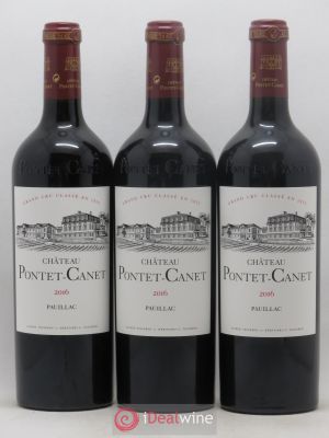 Château Pontet Canet 5ème Grand Cru Classé  2016 - Lot of 3 Bottles