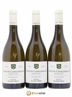 Corton-Charlemagne Grand Cru Les Languettes Domaine Julien Gros 2016 - Lot de 3 Bouteilles