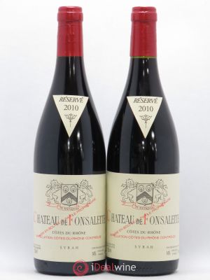 Côtes du Rhône Château de Fonsalette  2010 - Lot of 2 Bottles