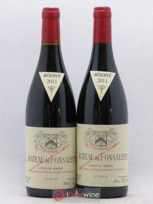 Côtes du Rhône Cuvée Syrah Château de Fonsalette  2011 - Lot of 2 Bottles