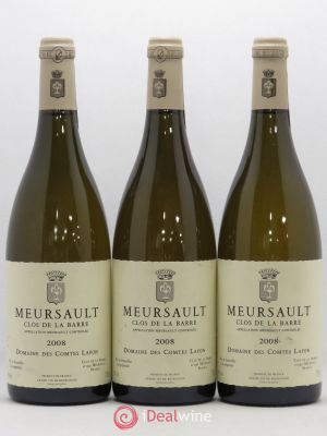 Meursault Clos de la Barre Comtes Lafon (Domaine des)  2008 - Lot of 3 Bottles