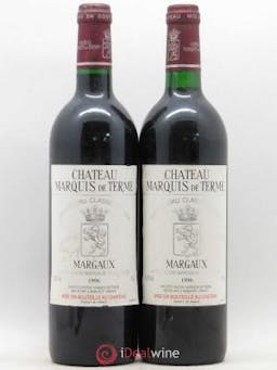 Château Marquis de Terme 4ème Grand Cru Classé  1996 - Lot de 2 Bouteilles