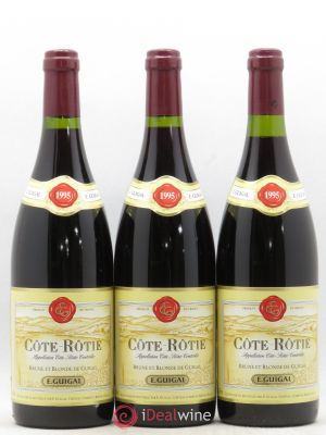Côte-Rôtie Côtes Brune et Blonde Guigal  1995 - Lot of 3 Bottles