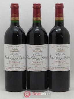 Château Haut Bages Libéral 5ème Grand Cru Classé  2001 - Lot of 3 Bottles