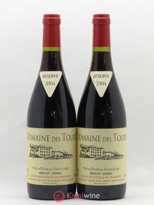 IGP Pays du Vaucluse (Vin de Pays du Vaucluse) Domaine des Tours Merlot-Syrah Domaine des Tours E.Reynaud  2004 - Lot of 2 Bottles