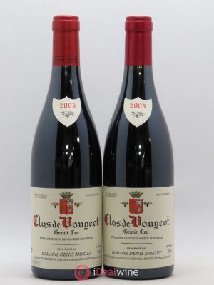 Clos de Vougeot Grand Cru Denis Mortet (Domaine)  2003 - Lot of 2 Bottles