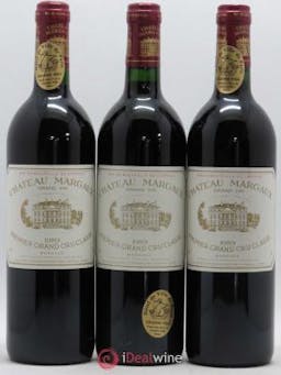 Château Margaux 1er Grand Cru Classé  1989 - Lot de 3 Bouteilles