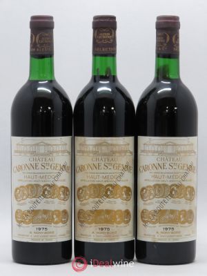 Château Caronne Sainte-Gemme Cru Bourgeois  1975 - Lot of 3 Bottles