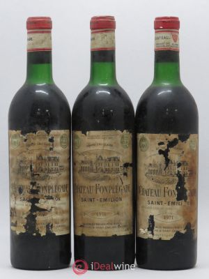 Château Fonplegade Grand Cru Classé  1971 - Lot of 3 Bottles