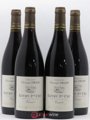 Givry 1er Cru Crausot Christophe Drain 2011 - Lot of 4 Bottles