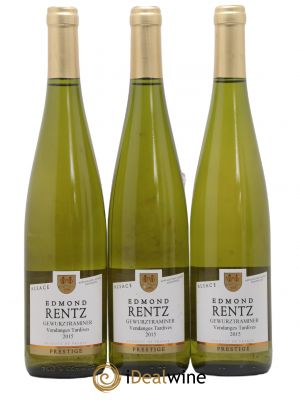 Gewurztraminer Vendanges Tardives Prestige Domaine Edmond Rentz 2015 - Lot of 3 Bottles