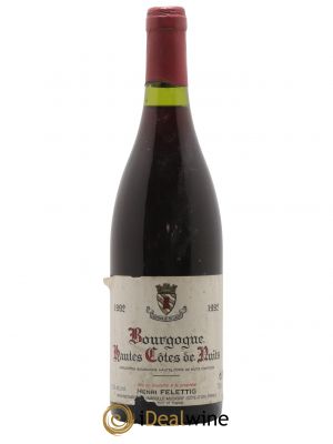Hautes-Côtes de Nuits Domaine Felettig 1992 - Lot de 1 Bottle