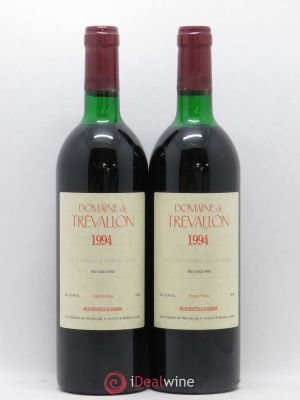VDP Bouches du Rhône Trévallon (Domaine de) Eloi Dürrbach  1994 - Lot of 2 Bottles