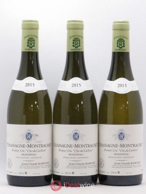 Chassagne-Montrachet 1er Cru Clos du Cailleret Jean-Claude Ramonet  2015 - Lot of 3 Bottles