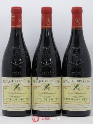 Châteauneuf-du-Pape Bosquet des Papes Bosquet des Papes Cuvée Chantemerle Vieilles Vignes 1998 - Lot of 3 Bottles