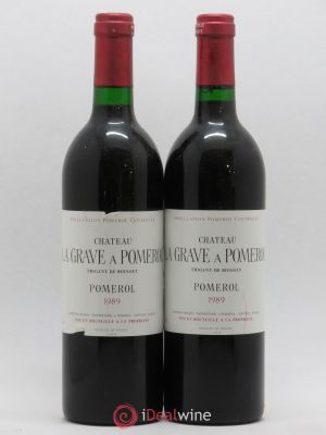 Château La Grave à Pomerol (Trigant de Boisset)  1989 - Lot of 2 Bottles