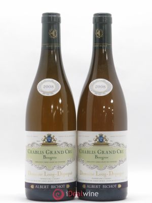Chablis Grand Cru Bougros - Long Depaquit Albert Bichot (Domaine)  2008 - Lot of 2 Bottles