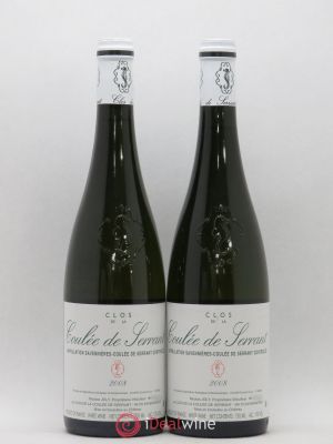 Savennières Clos de la Coulée de Serrant Vignobles de la Coulée de Serrant - Nicolas Joly  2008 - Lot of 2 Bottles