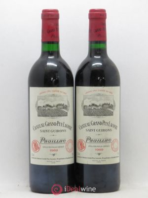 Château Grand Puy Lacoste 5ème Grand Cru Classé  1989 - Lot of 2 Bottles