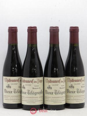 Châteauneuf-du-Pape Vieux Télégraphe (Domaine du) Vignobles Brunier  1998 - Lot of 4 Half-bottles