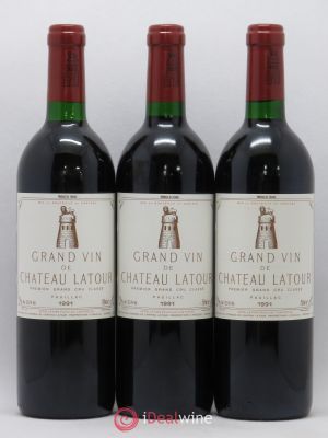 Château Latour 1er Grand Cru Classé  1991 - Lot de 3 Bouteilles