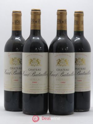 Château Haut Batailley 5ème Grand Cru Classé (no reserve) 1992 - Lot of 4 Bottles