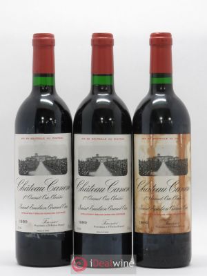 Château Canon 1er Grand Cru Classé B (no reserve) 1989 - Lot of 3 Bottles
