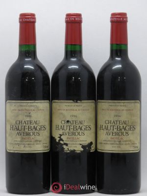Château Haut Bages Averous Cru Bourgeois (no reserve) 1996 - Lot of 3 Bottles