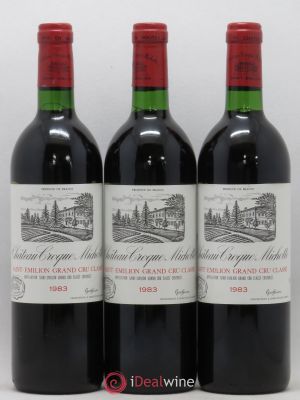 Château Croque Michotte  1983 - Lot of 3 Bottles