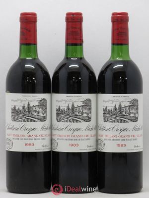 Château Croque Michotte  1983 - Lot of 3 Bottles