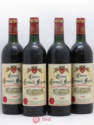 Château Cormeil Figeac  1988 - Lot of 4 Bottles