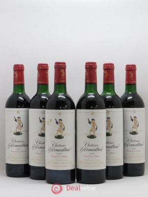 Château d'Armailhac - Mouton Baron(ne) Philippe 5ème Grand Cru Classé  1989 - Lot of 6 Bottles