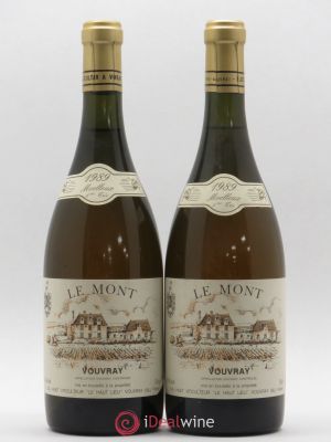 Vouvray Le Mont 1ere Trie Huet (Domaine)  1989 - Lot of 2 Bottles