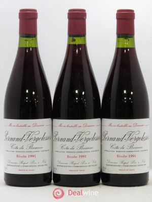 Pernand-Vergelesses Domaine Rapet 1991 - Lot of 3 Bottles