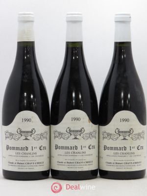 Pommard 1er Cru Les Chanlins Chavy-Chouet  1990 - Lot of 3 Bottles