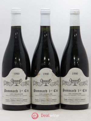 Pommard 1er Cru Les Chanlins Chavy-Chouet  1990 - Lot de 3 Bouteilles