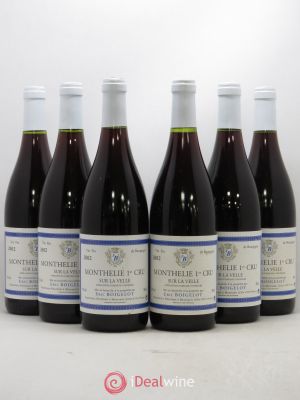 Monthélie 1er Cru Sur La Velle Domaine Eric Boigelot 2002 - Lot of 6 Bottles