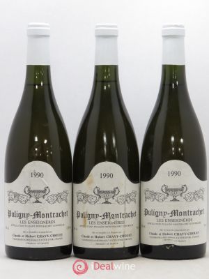Puligny-Montrachet Enseignères Chavy-Chouet  1990 - Lot of 3 Bottles