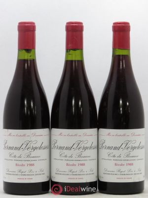 Pernand-Vergelesses Domaine Rapet Père & Fils  1988 - Lot of 3 Bottles