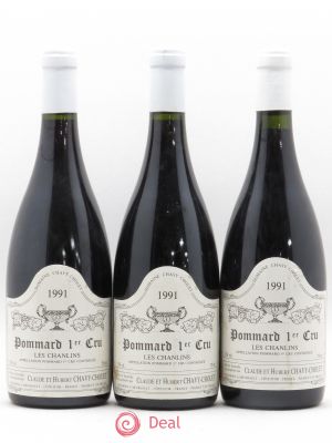 Pommard 1er Cru Les Chanlins Chavy-Chouet  1991 - Lot of 3 Bottles