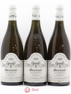 Meursault Les Narvaux Chavy-Chouet Vieilles Vignes 1992 - Lot of 3 Bottles